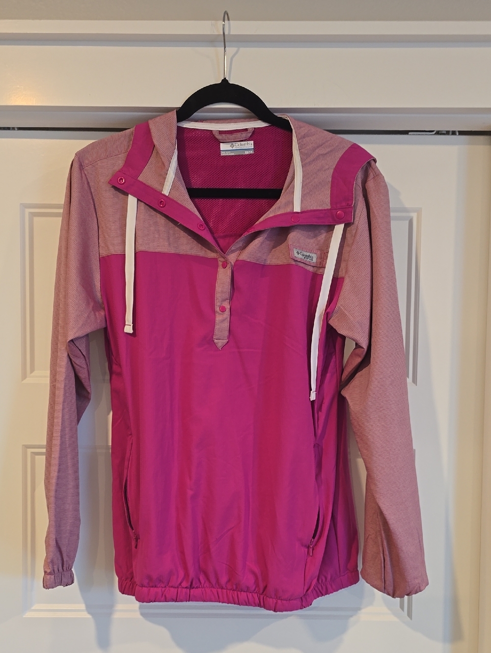 Columbia Two-Tone Pink Hooded Pullover